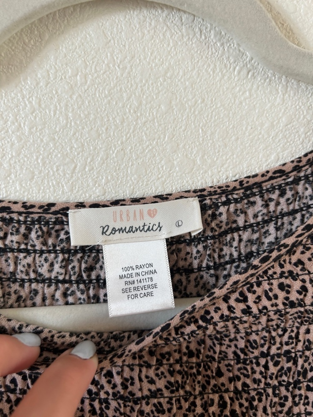 URBAN Romantics Brown Leopard Smocked Peplum Long-Sleeve Top - Picture 3 of 5